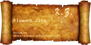Klement Zita névjegykártya